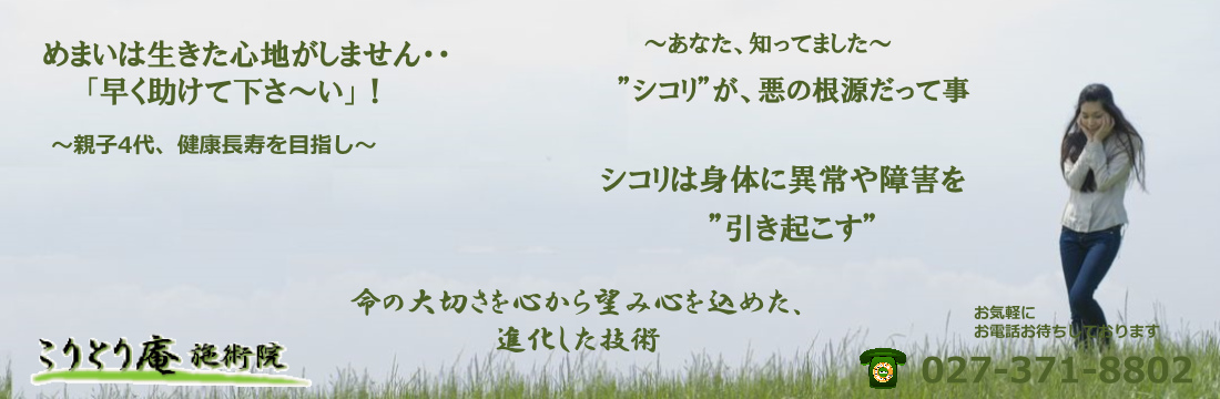 めまいを最短で克服する最も効果的な方法ご紹介高崎市こりとり庵